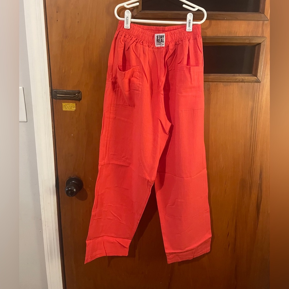 Women's Cropped Pants Cotton Linen